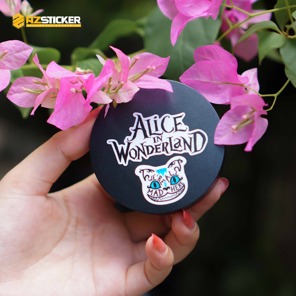 [ Hot ] Sticker Alice Sứ Sở Thần Tiên | Chất Liệu PVC 5 Lớp Chống Nước, Chống Bay Màu | Trang Trí Đồ Dùng Cá Nhâ | STK56