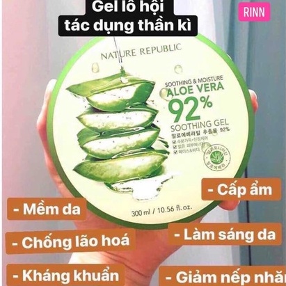 GEL LÔ HỘI Hàn quốc nhiều công dụng Dưỡng ẩm tăng đàn hồi giảm nếp nhăn dưỡng sáng mịn da có thể vừa massxa vừa đắp mặt