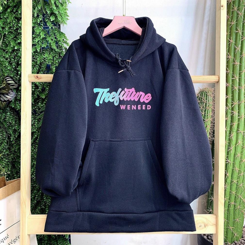 Áo Khoác Hoodie Nỉ XUKA SHOP in The Future Unisex, dành cho Nam Nữ cho Cặp Đôi Có 2 Màu Chất Nỉ  Form rộng Ulzzang