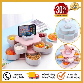 Hộp Đựng Mứt, Khay Mứt Tết Đựng Bánh Kẹo 2 Tầng - Song Anh