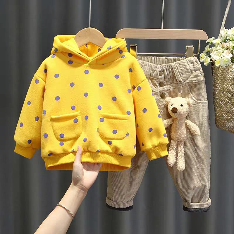Áo nỉ lót lông thời trang mùa thu đông cho bé gái có mũ hình thú siêu đáng yêu 😍😍