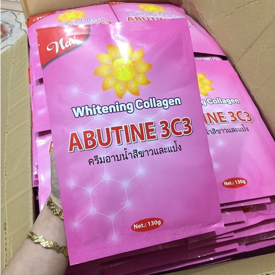 [Ảnh thật] Tắm trắng Abutine 3ce hồng thái Lan