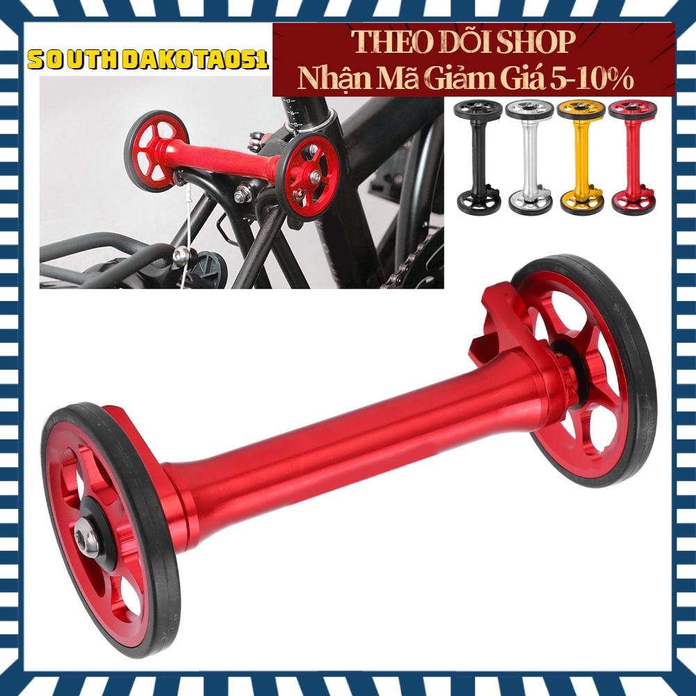[Hàng Sẵn] MEIJUN  Thanh mở rộng + Bánh xe dễ dàng kéo dài Hợp Kim Nhôm cho Xe Đạp Gấp Brompton 3sixty【Southdakota051】
