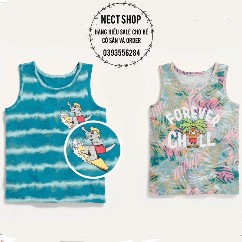 sét 2 áo ba lỗ bé trai oldnavy sale