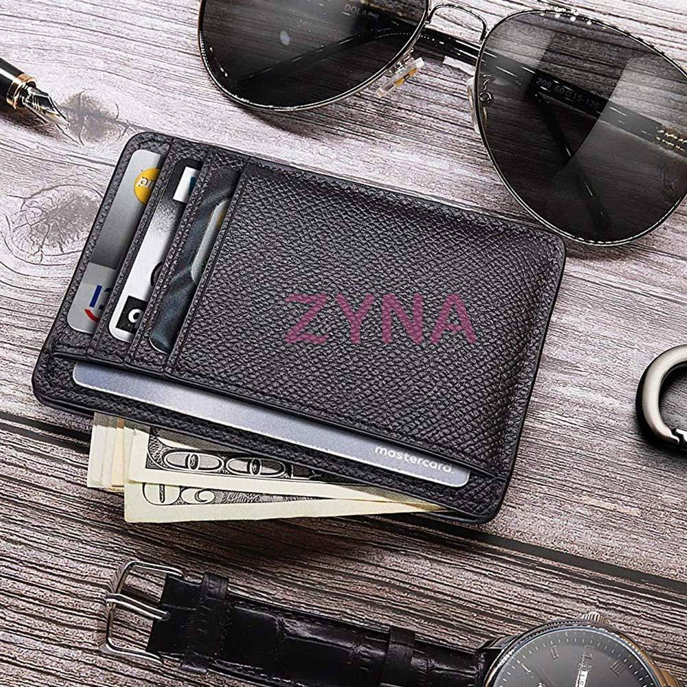 Ready Stock Men Card Holder PU Leather 6 Cards Slot Ultra-thin Lichee Pattern Wallet &VN