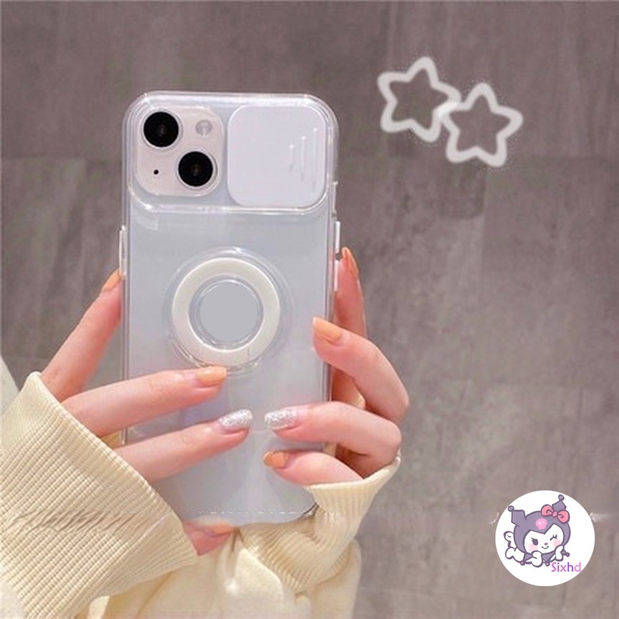 Ốp Điện Thoại TPU Mềm Trong Suốt Màu Thạch Có Vòng Nhẫn Cho iPhone 12 11 pro Max se 2020 7 8 plus X XR XS Max