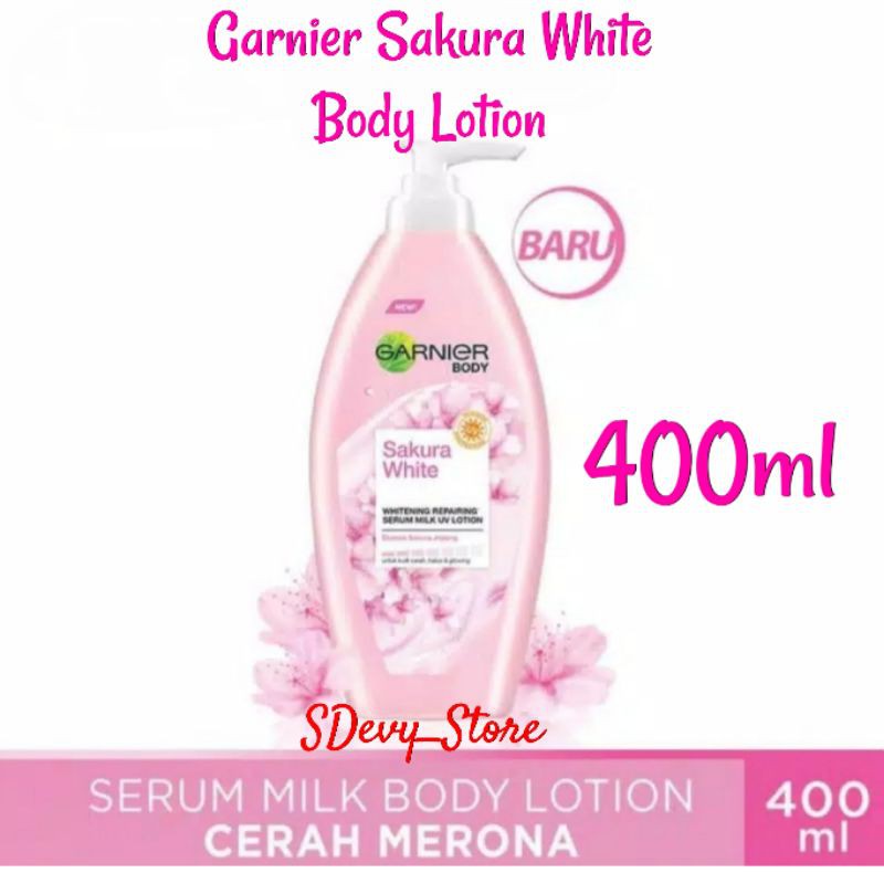 (Hàng Mới Về) Sữa Dưỡng Thể Garnier Sakura Trắng Da 400ml