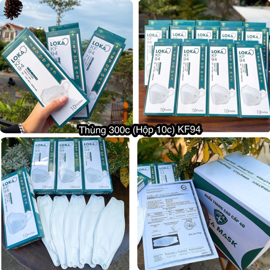 Thùng 300c KF94 LOKA Mask VIP 🌸 FREESHIP 🌸 Khẩu Trang 4D KF94 Kháng Khuẩn Công Nghệ Hàn Quốc Hottrend