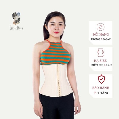Đai nịt bụng giảm mỡ định hình eo thon Latex Corset Chuẩn phiên bản không viền chữ