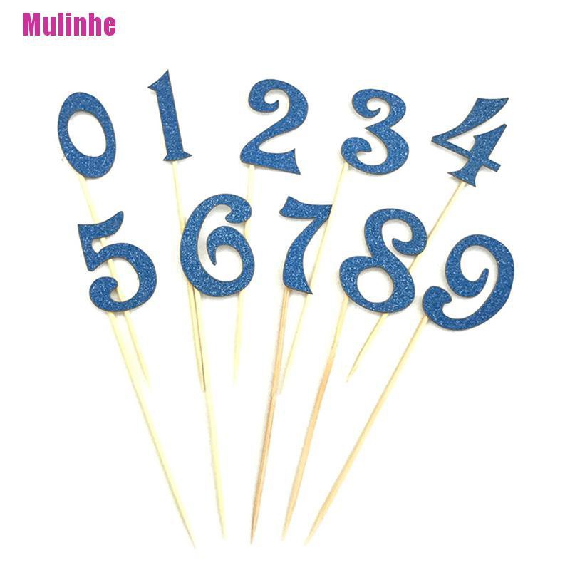 Set 10 Que Chữ Số Trang Trí Bánh Kem Sinh Nhật