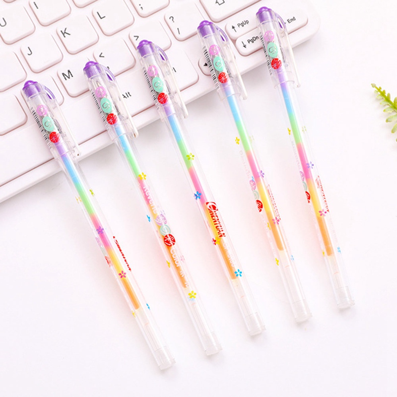 Tmdbyx Bút đánh dấu màu cầu vồng 6 trong 1 độc đáo