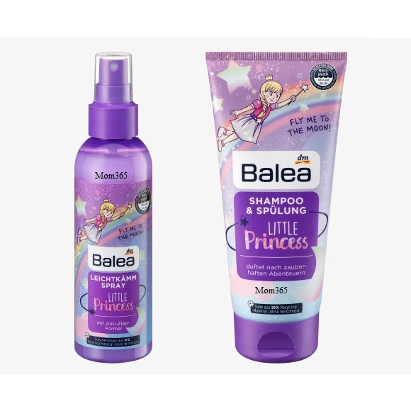 Dầu gội xả, xịt dưỡng tóc Balea 2in1 Little Princess, Ocean Princess cho bé gái 200ML