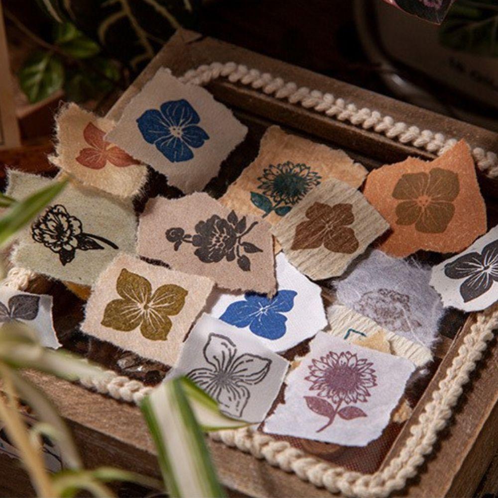 Con Dấu Gỗ In Hình Cây Cỏ Tự Nhiên Trang Trí Sổ Tay / Nhật Ký DIY