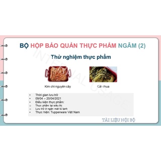 Bộ bảo quản thực phẩm muối, ngâm - Tupperware