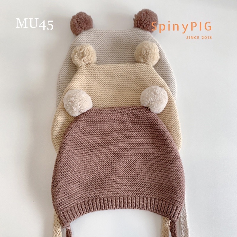 Mũ len cục bông mu45