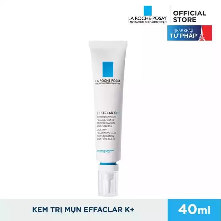 Kem dưỡng giảm mụn đầu đen và bóng nhờn La Roche - Posay Effaclar K+ Oily Skin 40ml