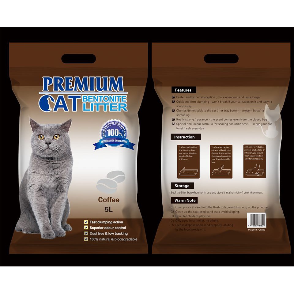 Cát mèo túi nhỏ 8l,5l rẻ nhất 40k