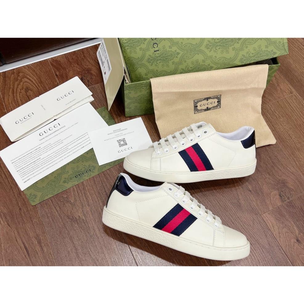 Giày Sneaker GC Ace Logo Trơn Siêu Cấp gucxi trơn gót tím  |Full Phụ Kiện Ảnh Tự Chụp