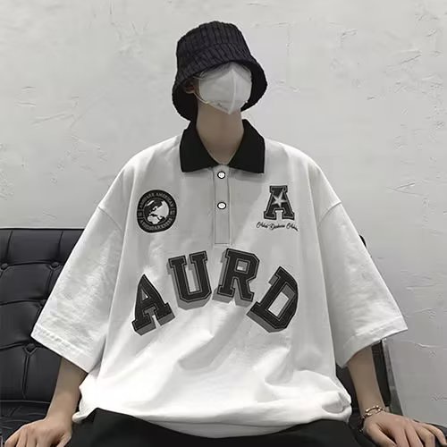 Áo thun nam áo phông thể thao Polo Dáng Rộng In Chữ Đơn Giản Thời Trang Cho Cặp Đôi fashion bigsize áo sơ mi unisex