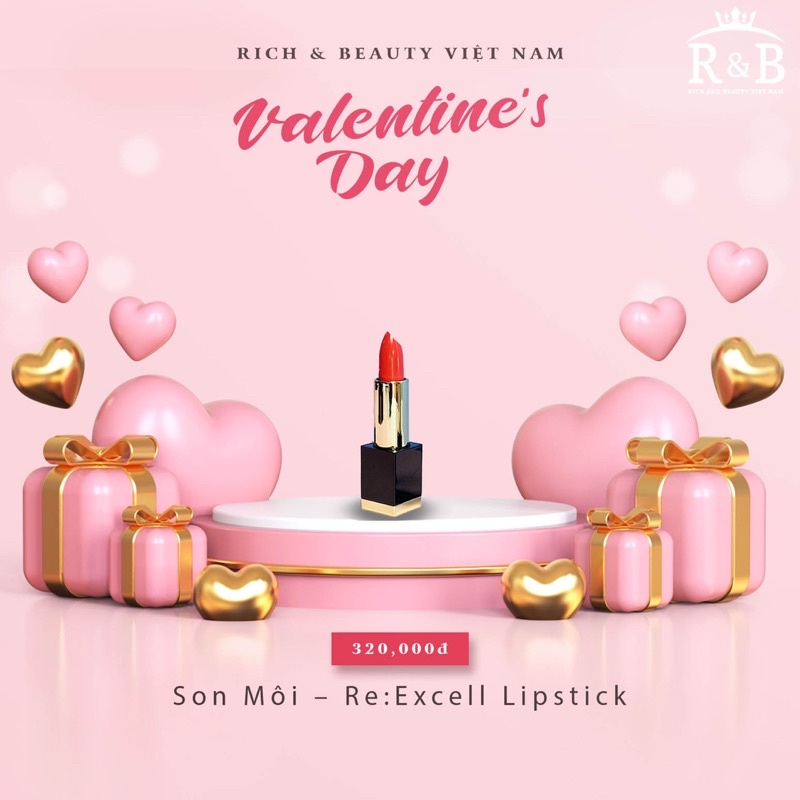 Son lì thiên nhiên không chì Re:Excell LIPSTICK sử dụng được cho bà bầu - son thỏi dưỡng môi