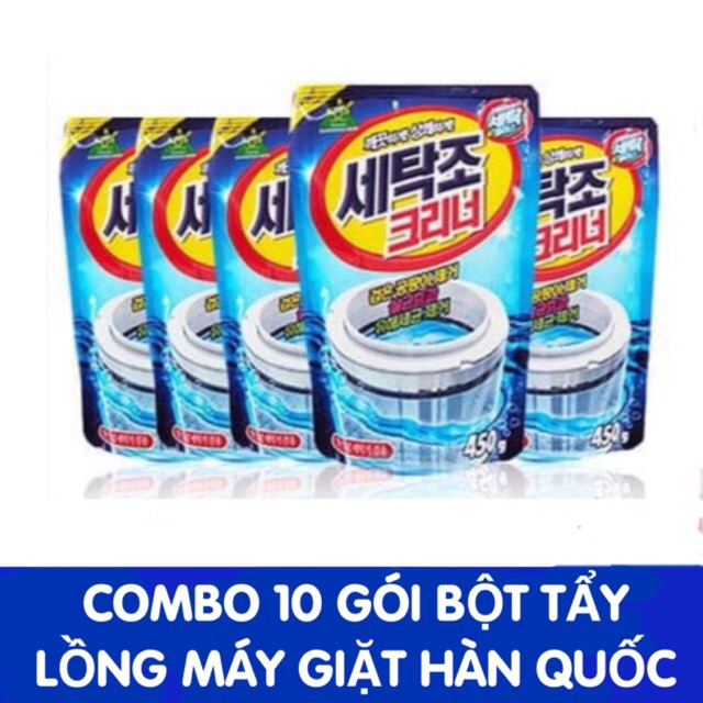 Combo 10 túi tẩy lồng máy giặt Hàn Quốc