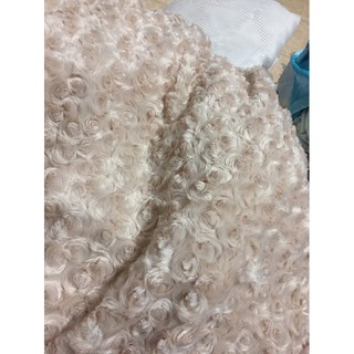 Vải lông xoắn màu kem ( 0.5m x 1.5m)