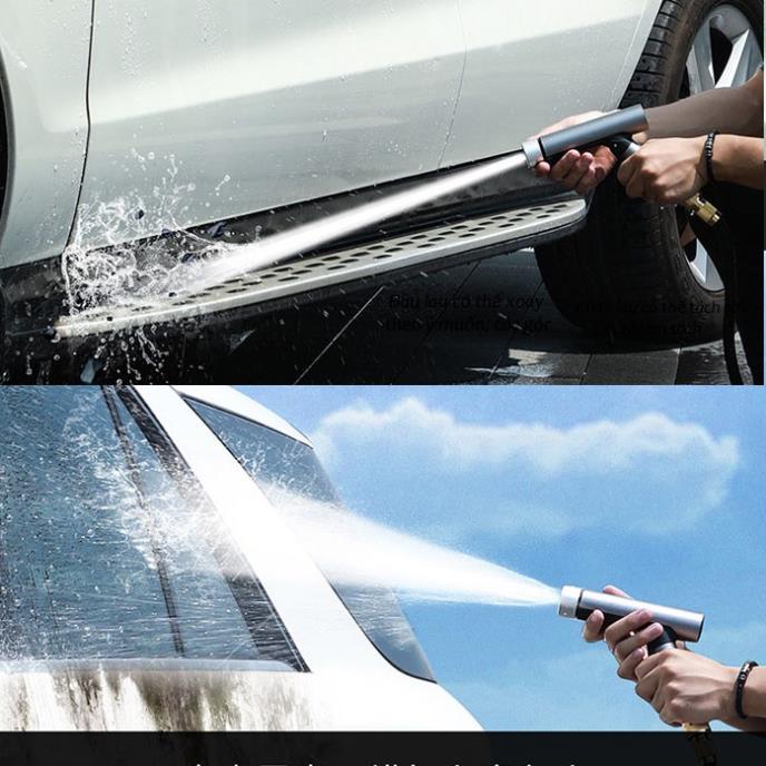 Vòi Rửa Xe Tăng Áp Baseus Phù Hợp Rửa Ô Tô Xe Máy Tưới Cây Giãn Nở Bơm Nước Áp Lực Cao 3 Mức Phun Dài 7.5m, 15m, 30m