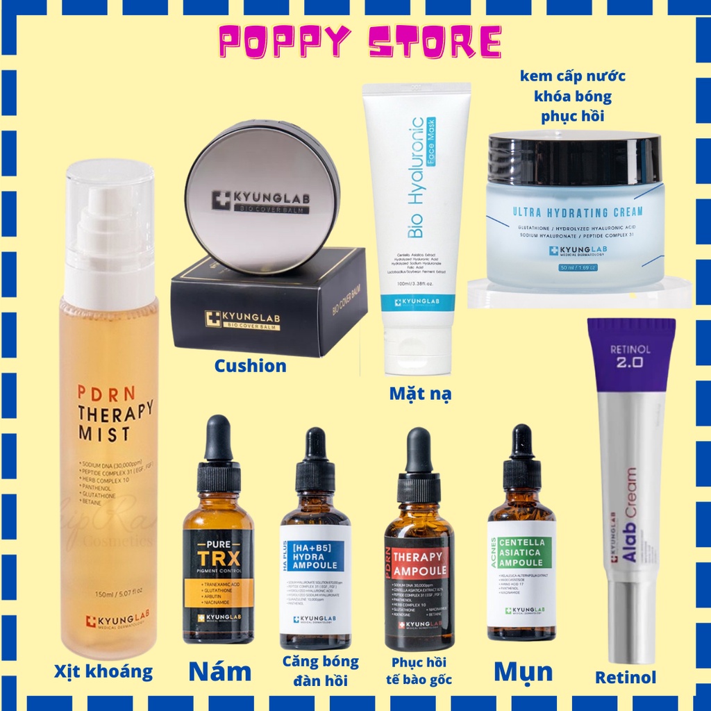 Bộ sản phẩm serum, tinh chất KYUNG LAB căng bóng, giảm nám tàn nhang, giảm mụn, phục hồi chống lão hóa 30/150ml