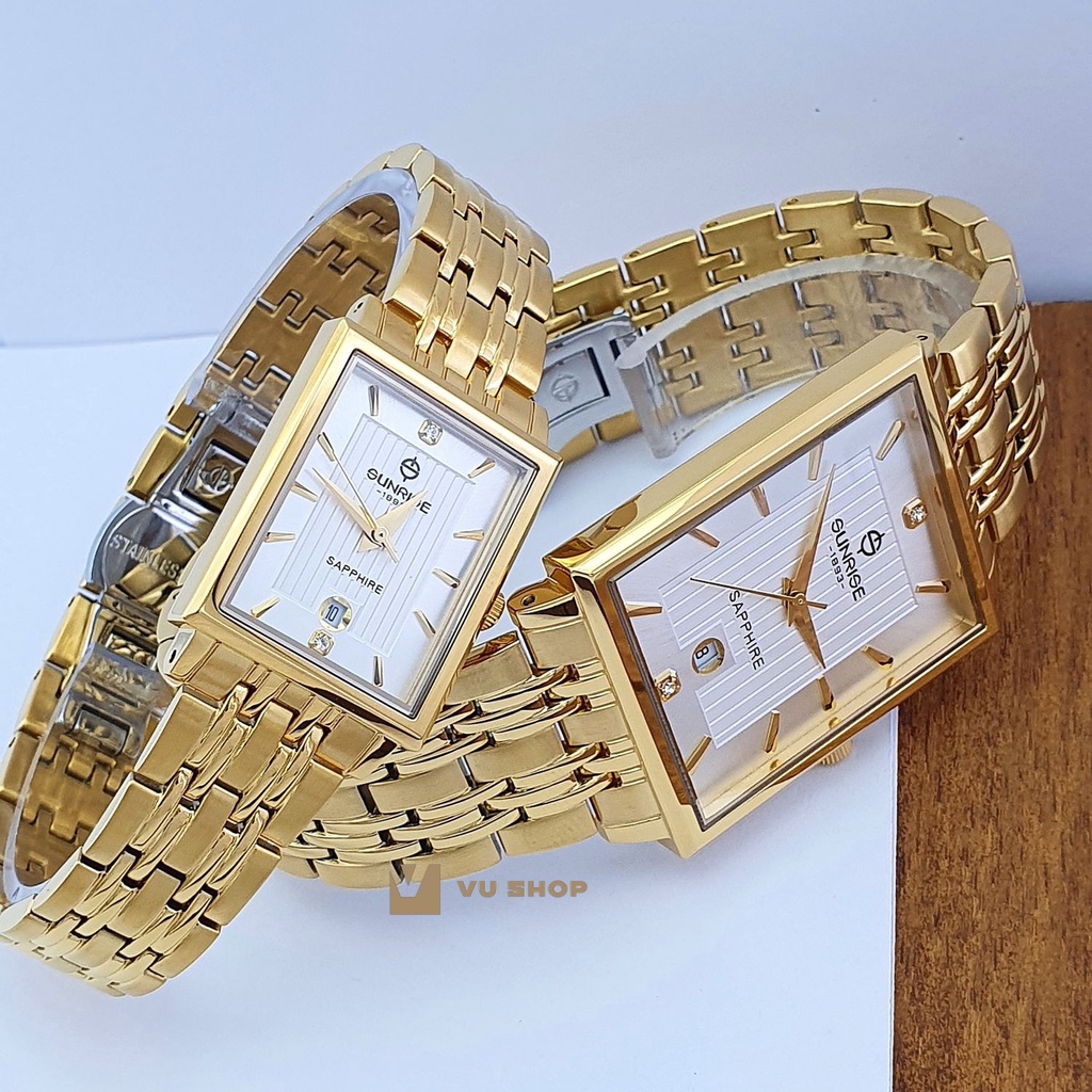Đồng hồ đôi SUNRISE 1190SA - Kính Sapphire