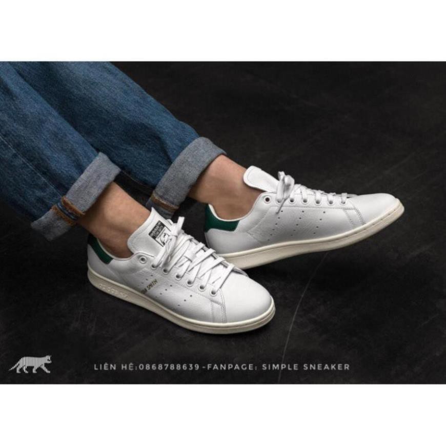 Giày Adidas 💙FREESHIP💙Adidas Stan Smith Vintage Chính Hãng - Giày Stan Smith Gót Xanh Chuẩn Auth [CQ2871] -B31