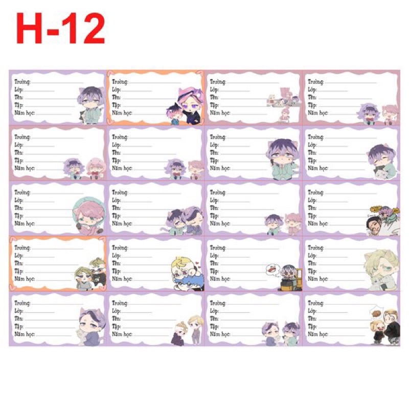 Nhãn dán tokyo revengers 20-400 nhãn Rindou Haitani Sanzu Tokyo Revengers / nhãn vở Haitani Tokyo Revengers