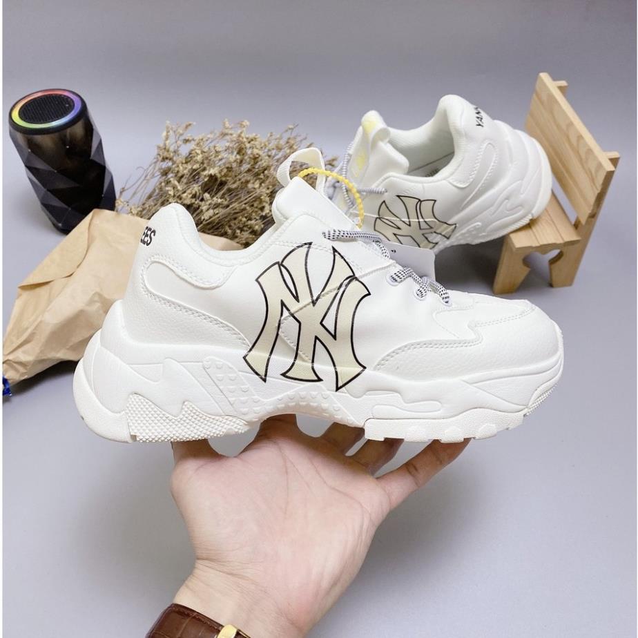 Giày MLB NY Vàng Thể Thao Nam Nữ IN 3D Đế Độn 5CM [Free Ship]