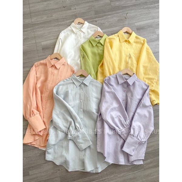 AMOR SHIRT - Áo sơmi linen cổ tay cách điệu