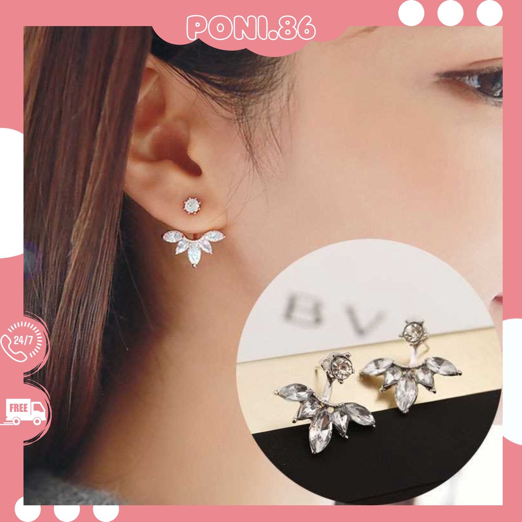 Hoa tai đính đá cho cô dâu đi tiệc sang chảnh phong cách hiện đại quý phái