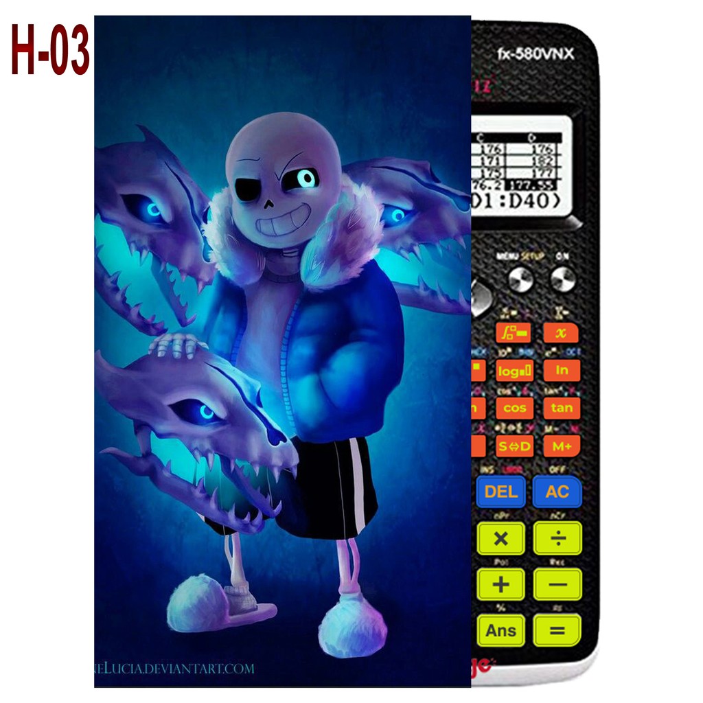 Dán máy tính Casio sans undertale , ERROR ( đa dạng mẫu hình)