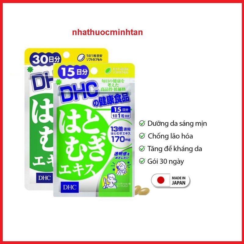 Combo Viên uống DHC Cải Thiện Làm Đều Màu Da 30 Ngày (Kẽm &amp; Adlay)