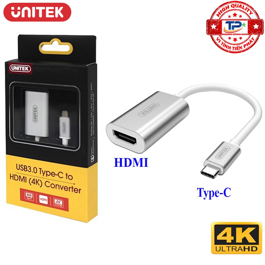 Bộ chuyển USB 3.1 Type-C sang cổng HDMI 4K Unitek Y-6316