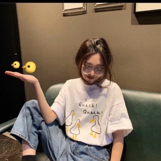 Áo tee vịt quack quack đen - trắng