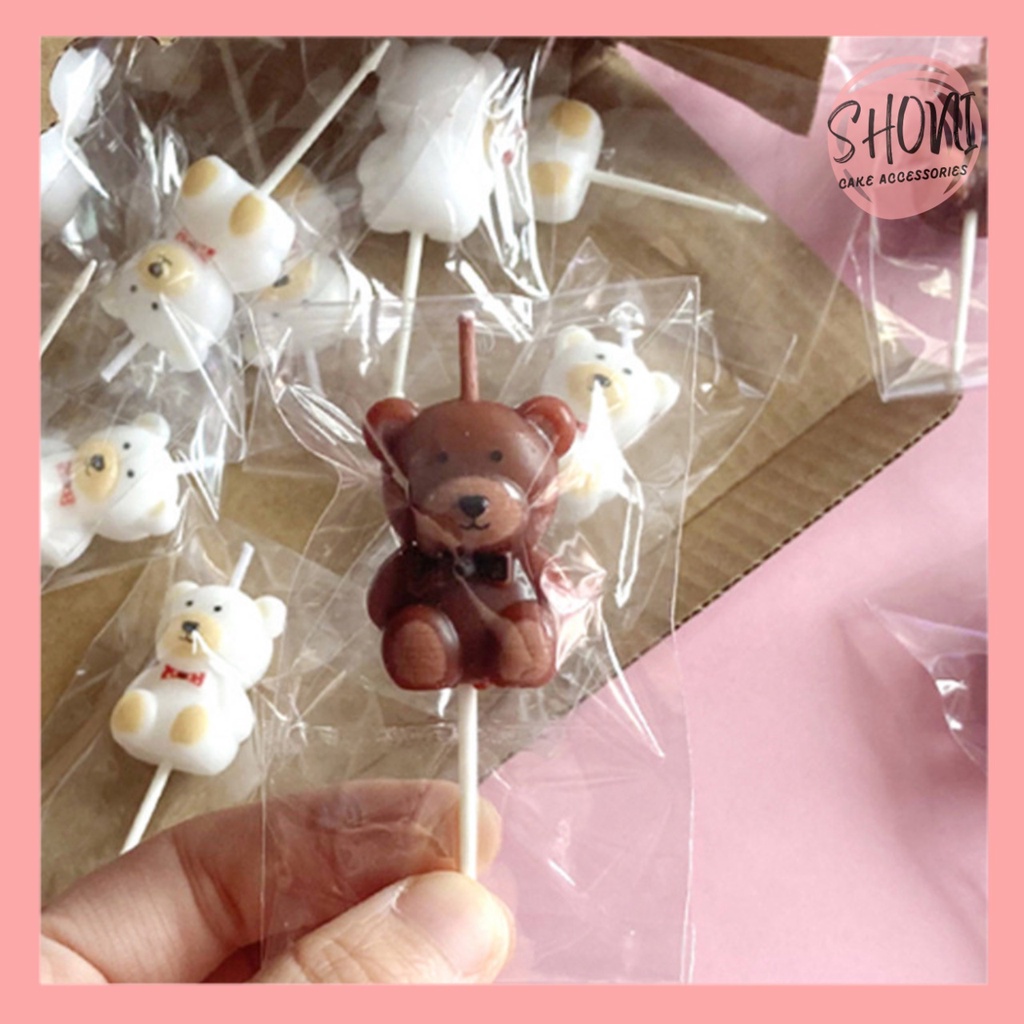 Nến Gấu Nhỏ Không Hộp Trang Trí Bánh Kem Sinh Nhật