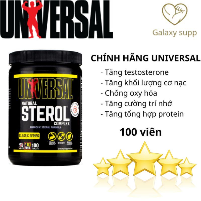 UNIVERSAL NUTRITION NATURAL STEROL COMPLEX HỖ TRỢ TĂNG CƠ NẠC VÀ TESTOSTERONE 100 VIÊN