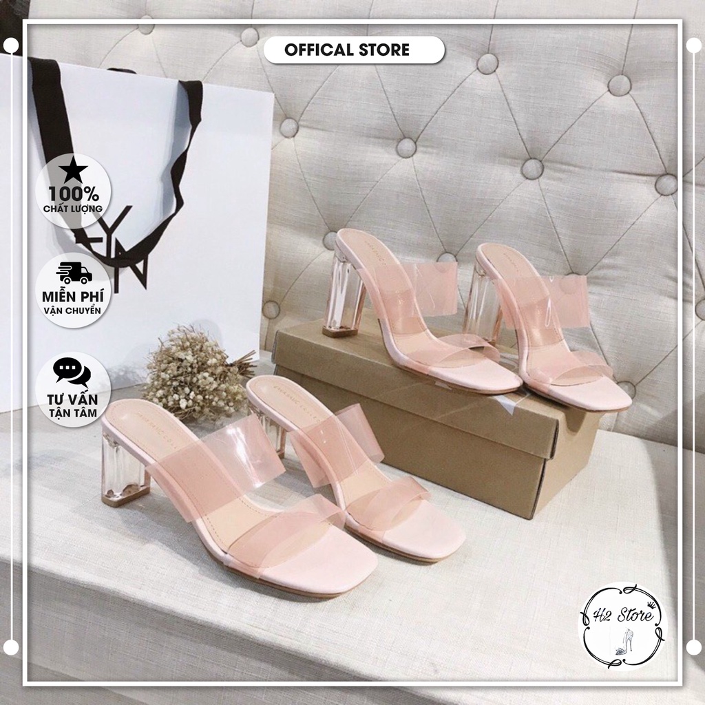 👠👟 Guốc Za.Ra quai hồng nude, gót trong 9f và 7f.  Hàng Fullbox ⚡