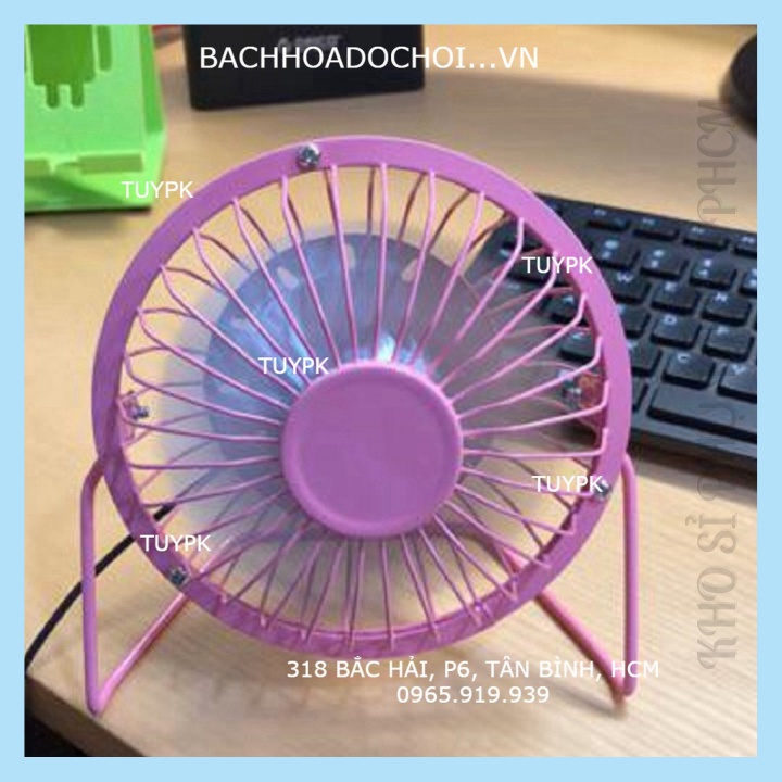 Quạt để bàn mini ❤️cổng USB❤️ lồng sắt để bàn làm việc và giường trẻ em tiện lợi