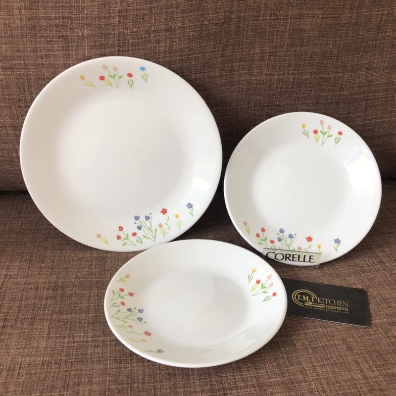 Dĩa thuỷ tinh Mỹ Flower Hill Corelle FWH -106-108-110 (17cm-21.6cm-26cm)