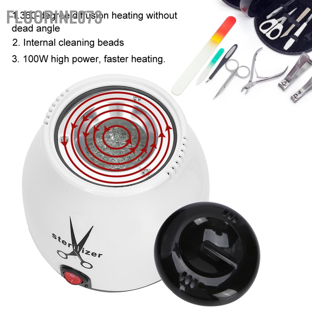 [Hàng Sẵn] Máy Làm Sạch Móng Tay Nhiệt Độ Cao 100W Với Hạt Thạch Anh Đen 【Fluorine073】