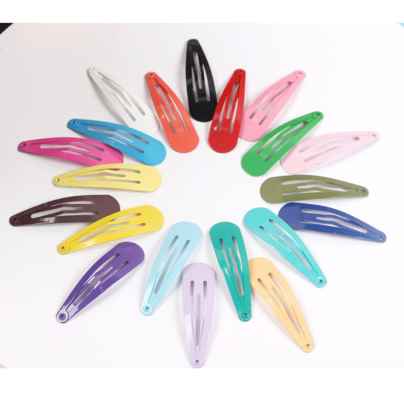 Set 100 Kẹp Tóc 2 Inch Không Trơn Màu Sắc Kẹo Ngọt Xinh Xắn Dành Cho Nữ