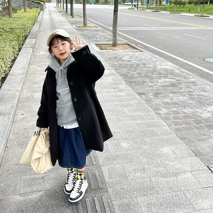 [Babycat] Hàng Có Sẵn Chân Váy Denim Lửng Dáng Vừa Phong Cách Nhật Bản Hàn Quốc Cho Bé Gái