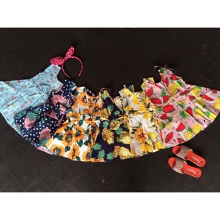 Set váy nơ điệu cho bé gái