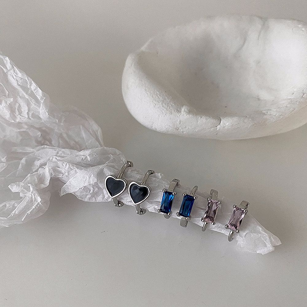 Bông tai dáng tròn đính đá zircon kiểu dáng thanh lịch phong cách Hàn Quốc cho nữ