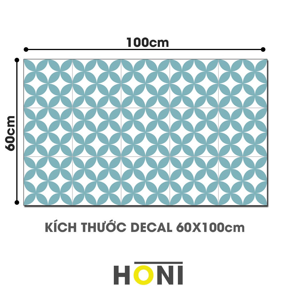 Decal Gạch Bông Trang Trí Bếp Phòng Ngủ - Giấy Dán Tường Gạch Bông 60x100cm - D04 D06