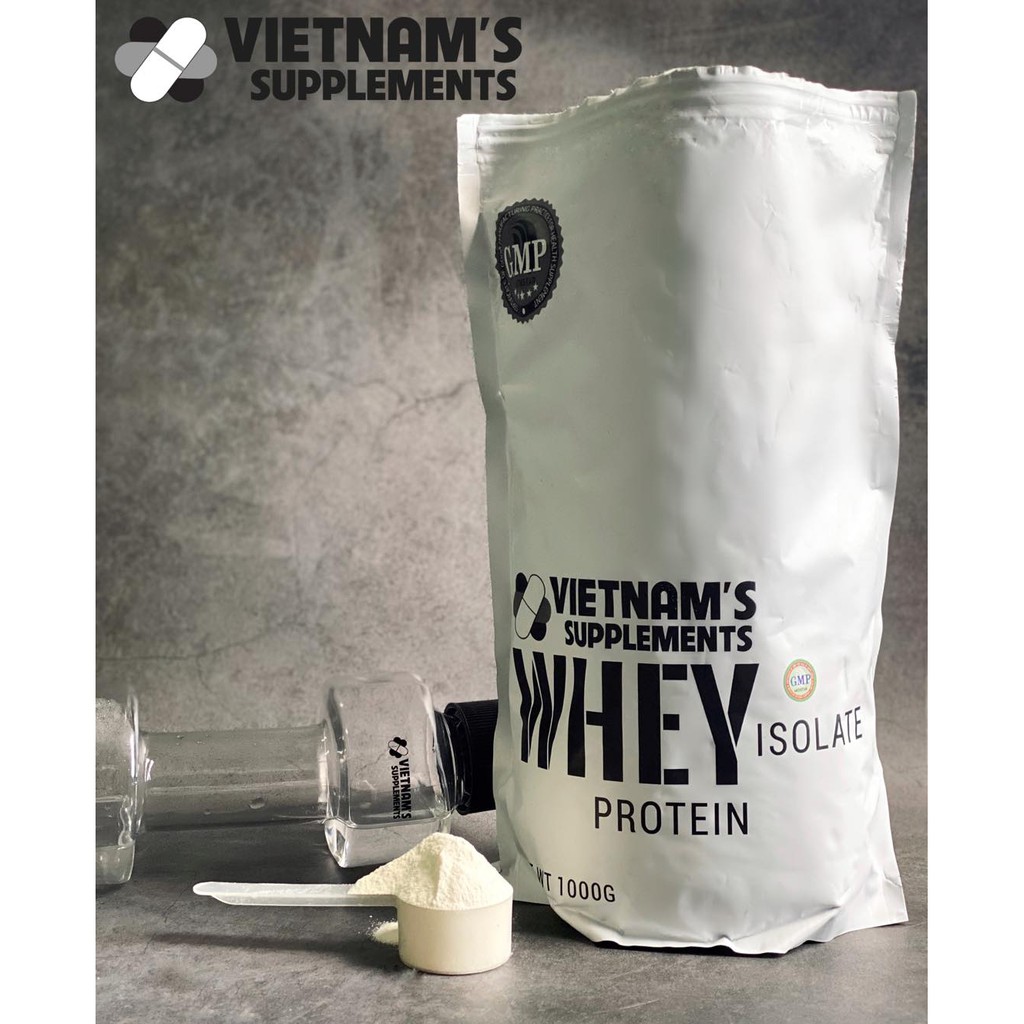 Bột Whey Protein Isolate bổ sung protein, ít calories, ít béo, tăng cơ 1000g - Vietnam's Supplements